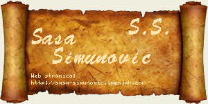 Saša Simunović vizit kartica